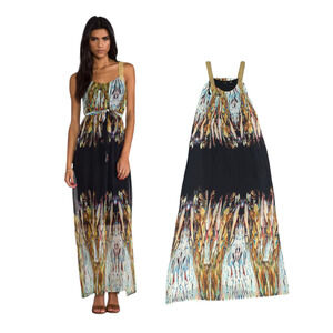 Twelfth Street By Cynthia Vincent Chainmail Maxi Dress 100% Silk Sz XS (No Sash